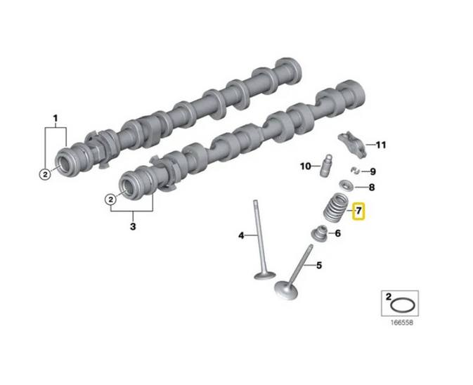 BMW Engine Valve Spring 11347578825 - Genuine BMW